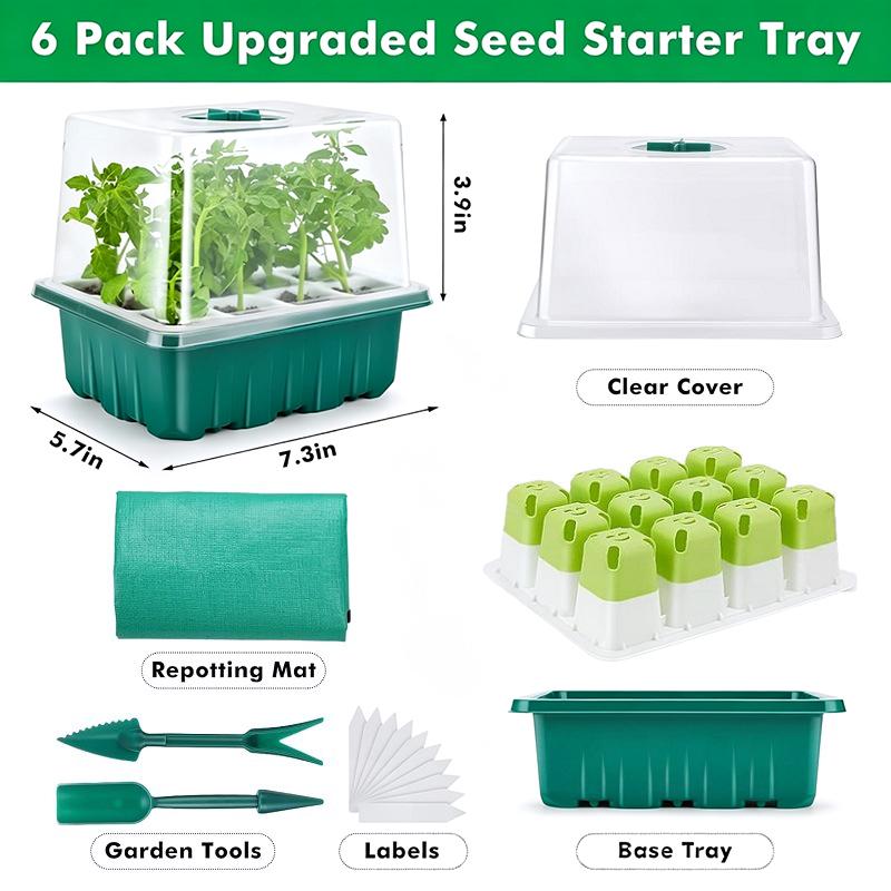 1Set Seed Starter Tray Mini Gr - Dome Propagation Kit 评论和价格