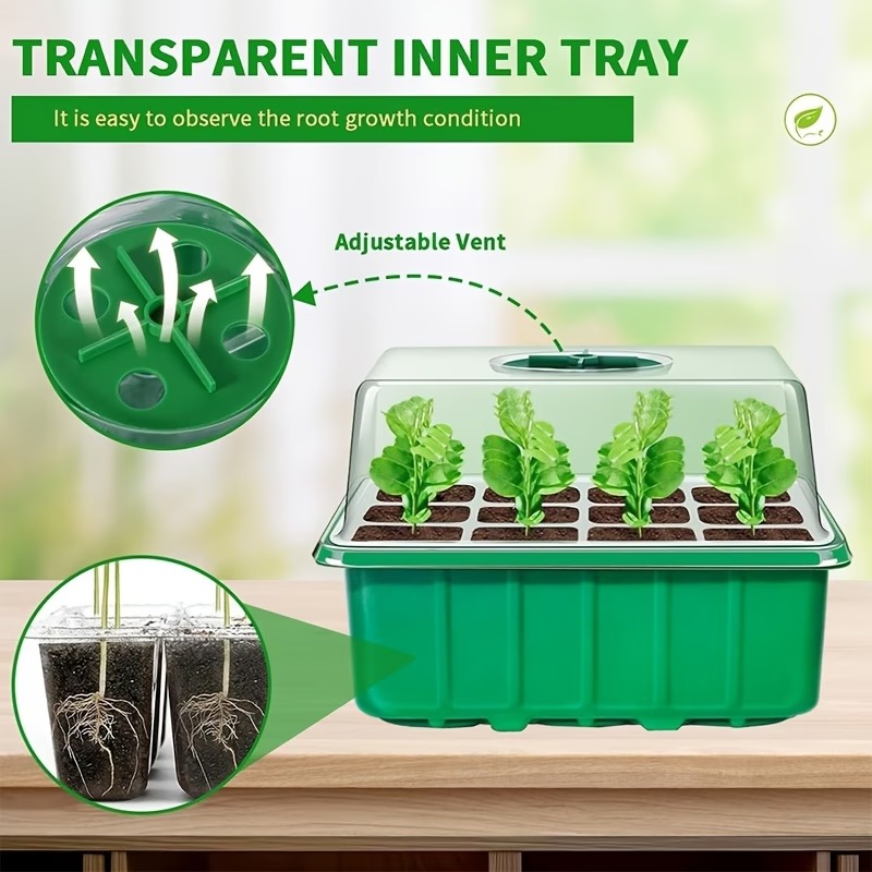 3pcs Seed Starter Tray Mini Gr - Dome Propagation Kit 评论和价格