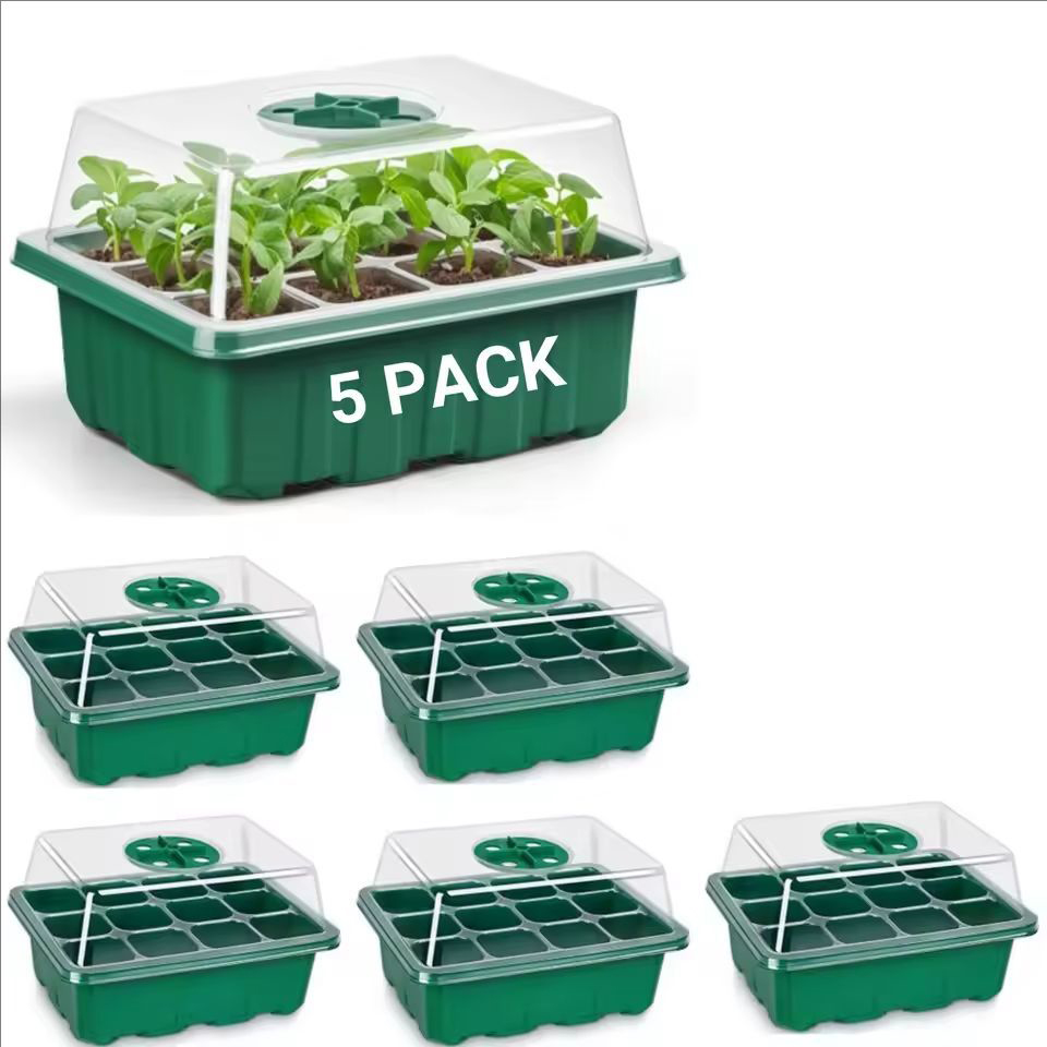 10pcs/5pcs Seedling Trays Seed - Dome Propagation Kit 评论和价格