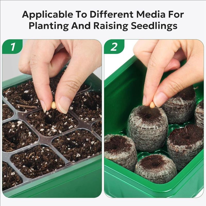 10pcs/5pcs Seedling Trays Seed - Dome Propagation Kit 评论和价格